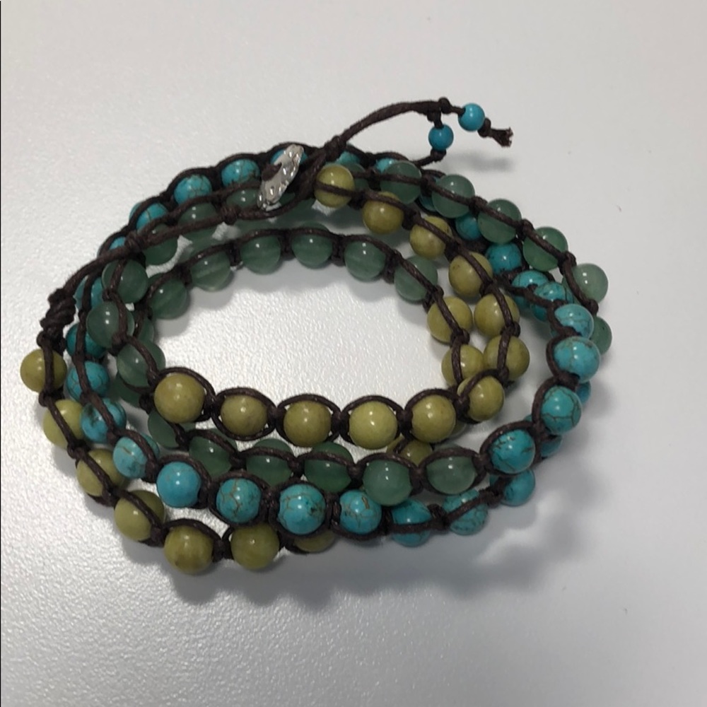 Stella & Dot wrap bracelet 3 different stones
